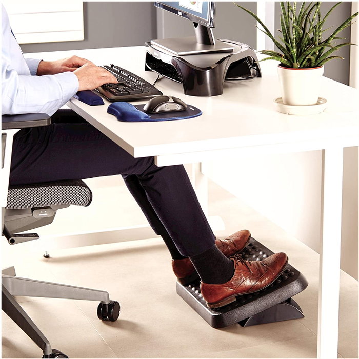 Fellowes Reposapiés Ajustable Ergonómico con Efecto Masaje
